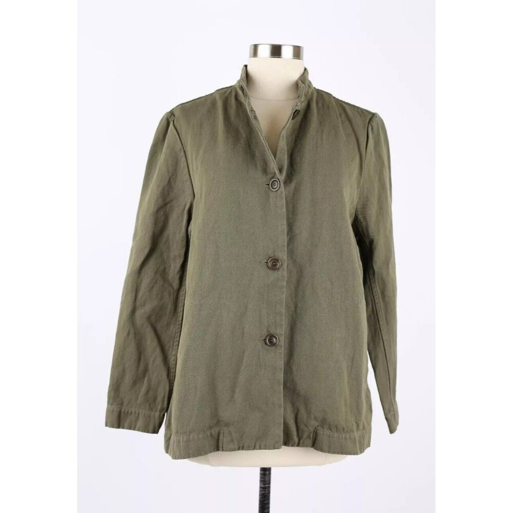 NWT Casey Casey Women's Travail Cotton Jacket SZ S Khaki Green $1,125 CURRENT